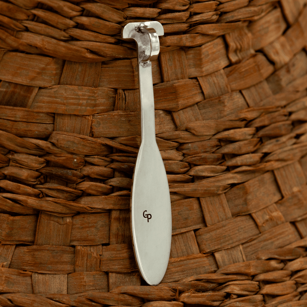 Sterling Silver and 18K Gold Wolf Paddle Pendant