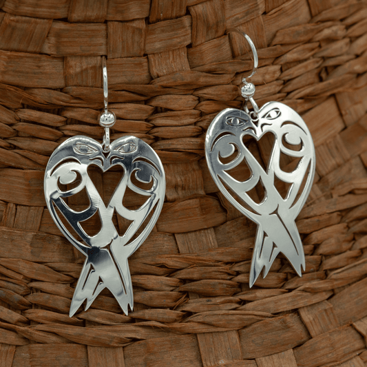 Sterling Silver Lovebird Earrings