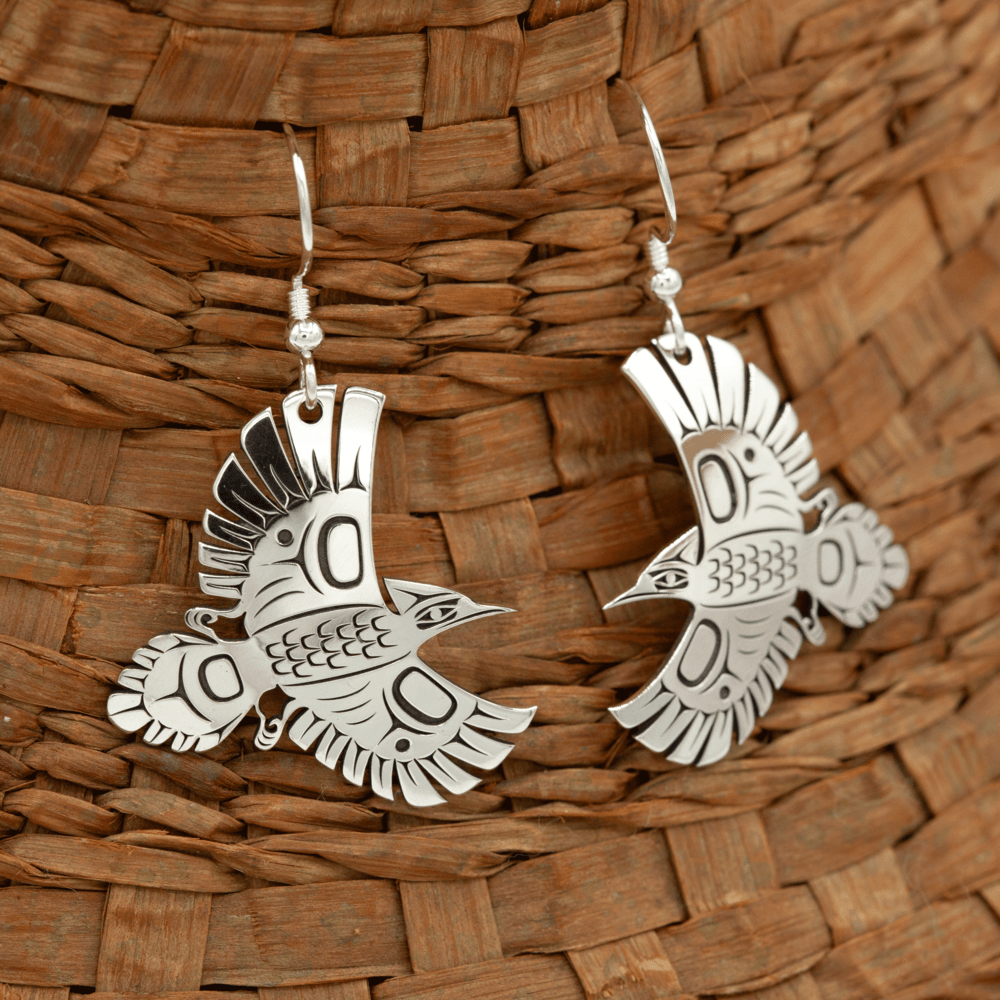 Sterling Silver Woodpecker Earrings